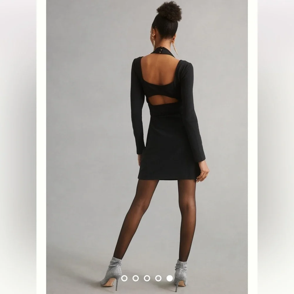 ANTHROPOLOGIE NWT By Anthropologie Long-Sleeve Mini Dress Size M. - Picture 11 of 11